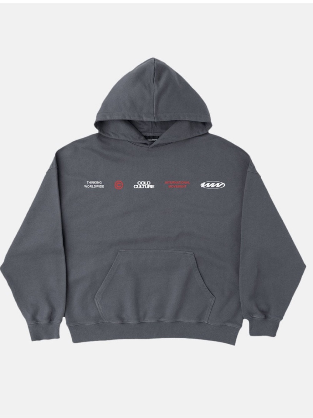 NEW Cold culture Worldwide Circle Hoodie Dark Grey size: M